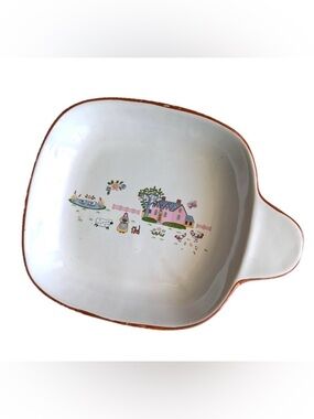 Set of 6 Vintage Cottage Farmhouse Ceramic Serving Dishes country japan